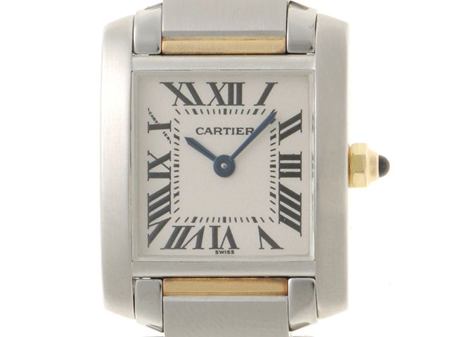 Cartier カルティエ タンクフランセーズSM アイボリー W51007Q4 腕時計 K18イエローゴールド/ステンレススチール レディース クオーツ 2148103867217 200 【中古】