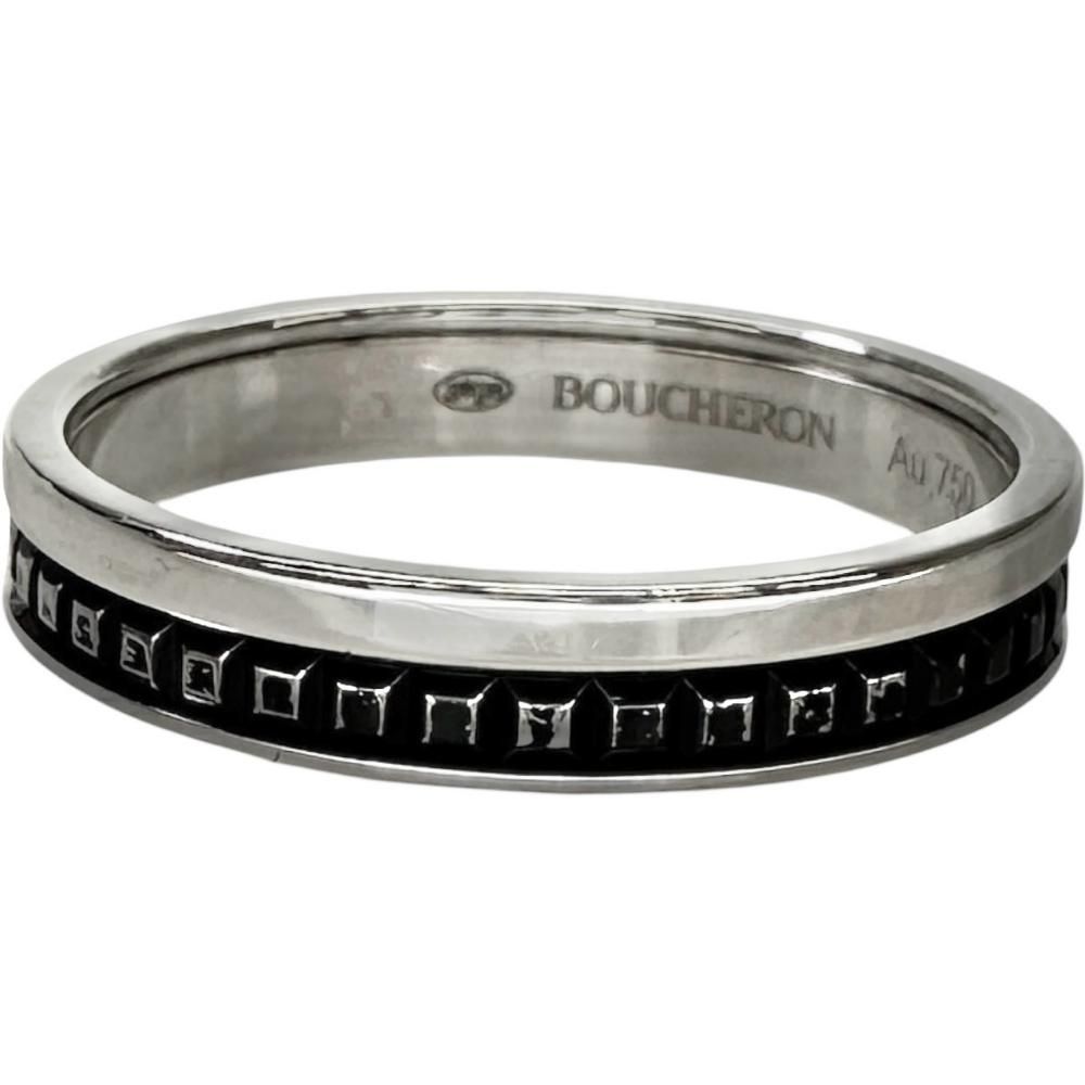 18.5号 【Boucheron/ブシュロン】キャトルブラックリング ハーフ