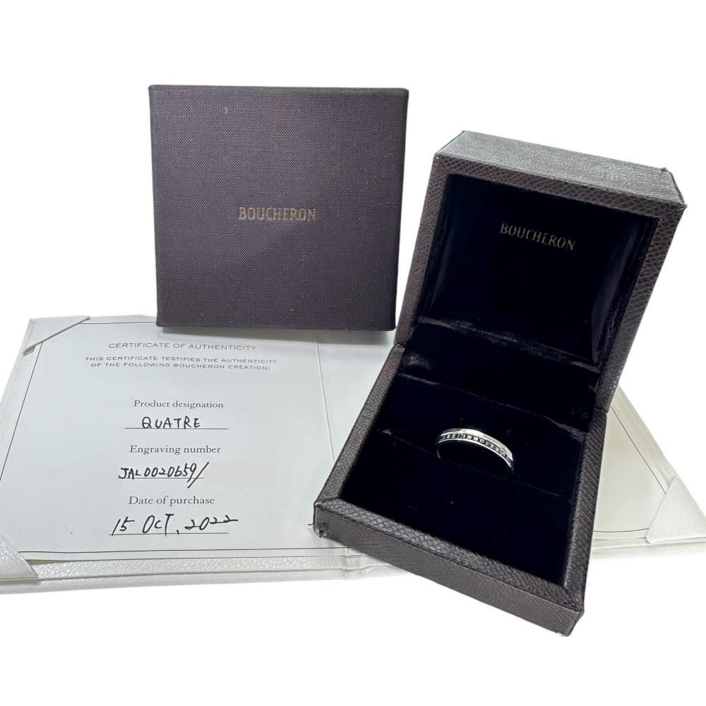 18.5号 【Boucheron/ブシュロン】キャトルブラックリング ハーフ