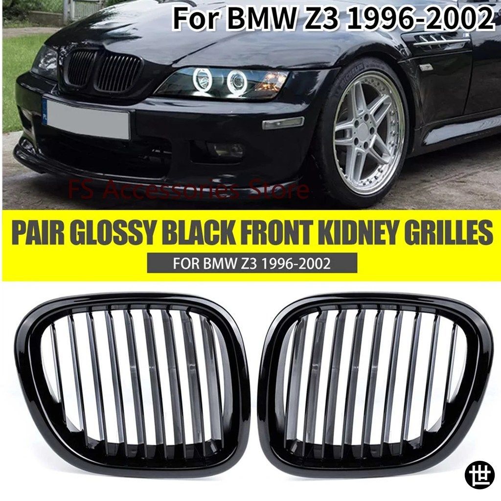 1996-2002 BMW Z3 コンバーチブル/クーペ用レーシンググリル 1996 1997-2002 フロントキドニーグリル スポーツフードグリル