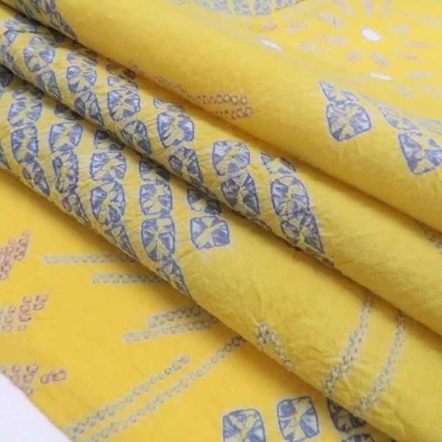 新品・浴衣】有松鳴海絞り 綿 洗える夏着物 仕付け糸付 高級浴衣