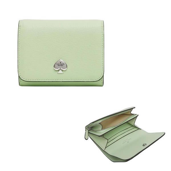 ケイトスペード KATE SPADE 二つ折り財布 折り畳み ケイラ スモール Lジップ ウォレット kk056-306 lime frosting ライムグリーン