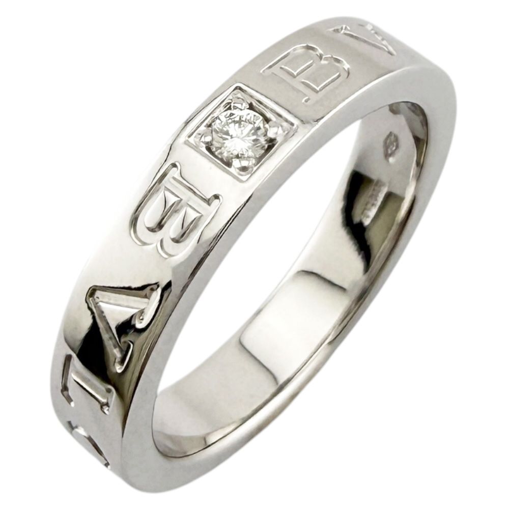 ブルガリ ブルガリブルガリ リング 指輪 13.5号 18金 K18ホワイトゴールド ダイヤモンド レディース BVLGARI 中古 ブルガリ