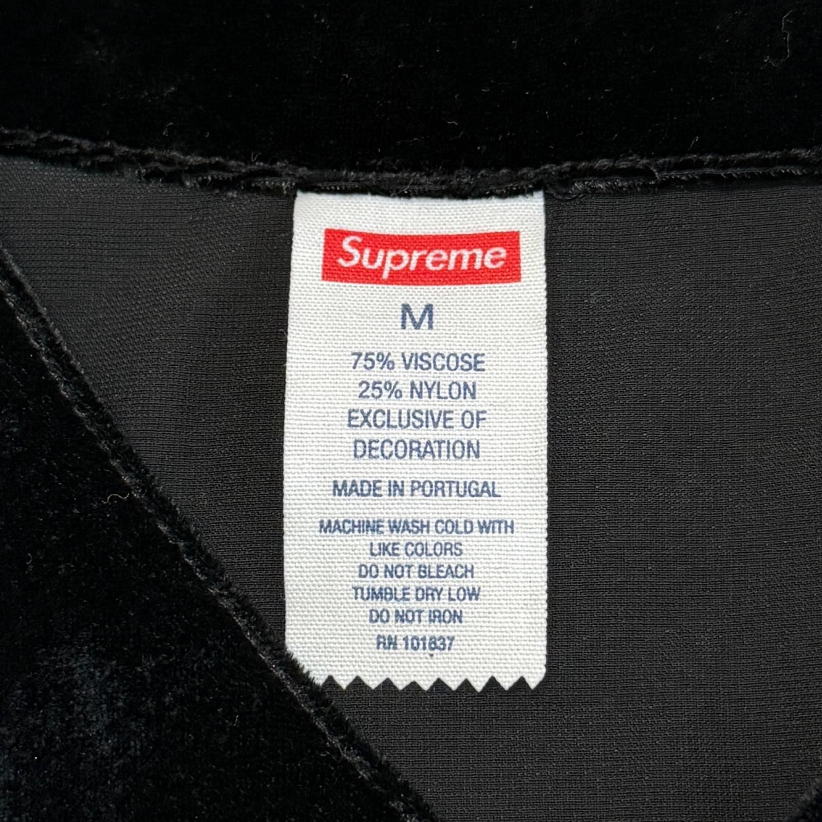 国内正規 参考上代35200円 Supreme 25SS Velvet Baseball Jersey