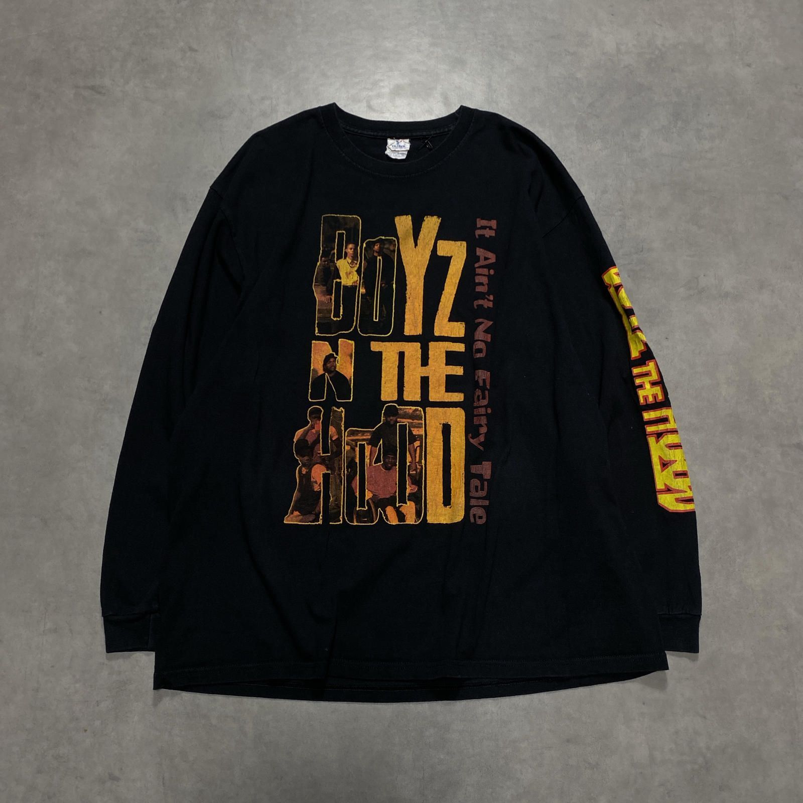GQ5837◇BOYZ N THE FOOD : 長袖Tシャツ◇XL◇ブラック ボーイズインザフッド ブラックムービー ロンT ムービーTシャツ