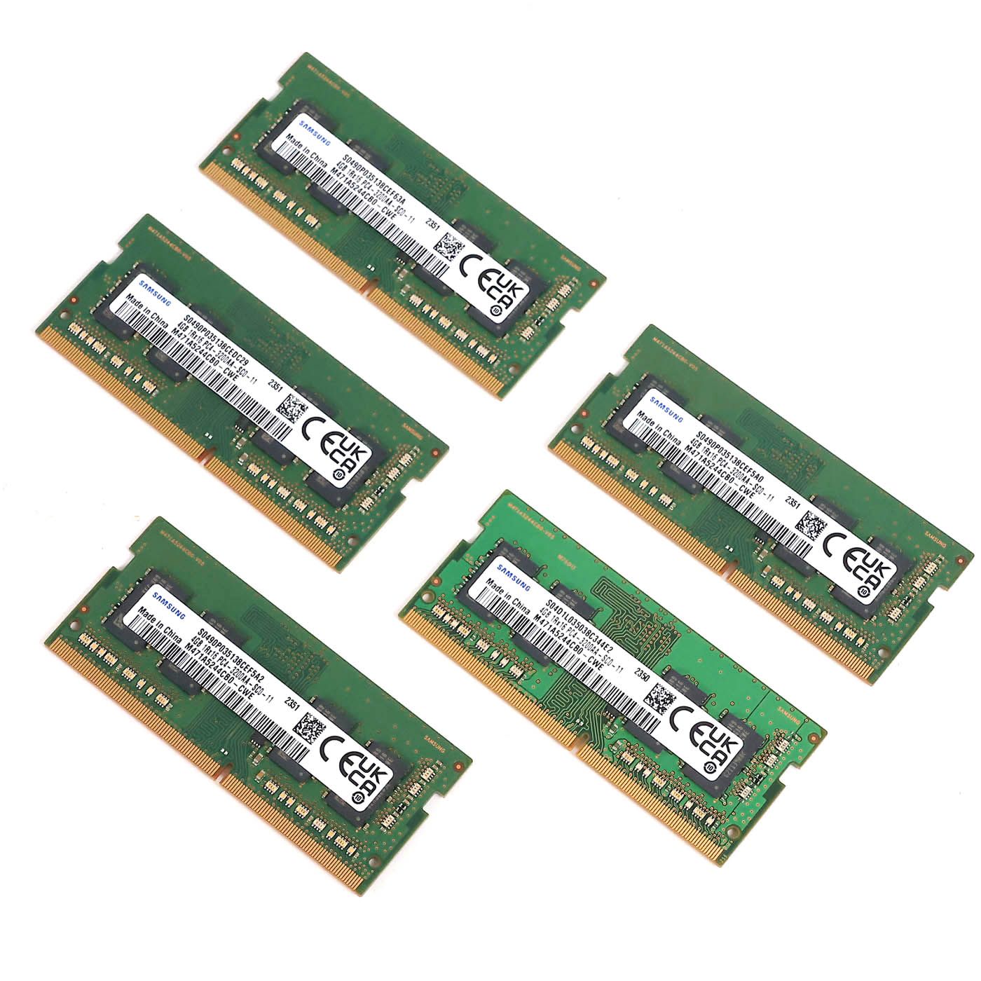 中古 SAMSUNG DDR4 4GBメモリ 5枚セット M471A5244CB0-CWE