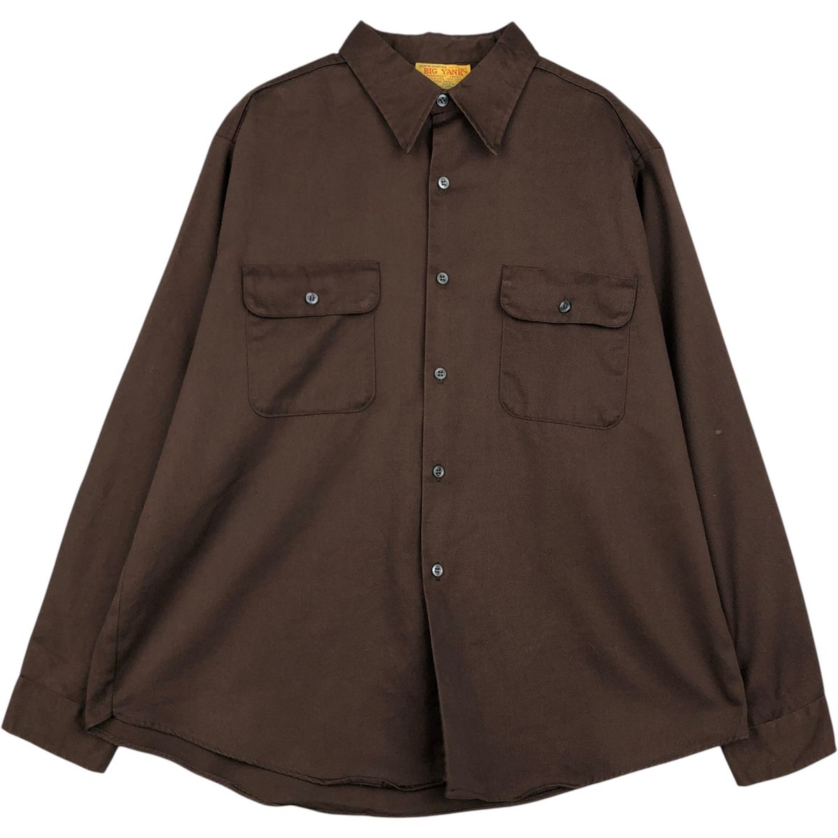 古着 70年代~ ビッグヤンク BIG YANK 長袖 ワークシャツ メンズXL相当