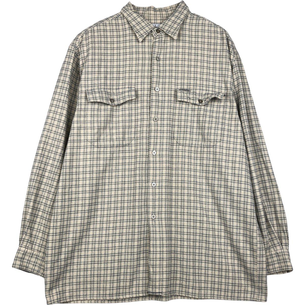 古着 90~00年代 カルバンクライン Calvin klein JEANS 長袖 ライトネルチェックシャツ メンズL相当 ヴィンテージ/eaa647323