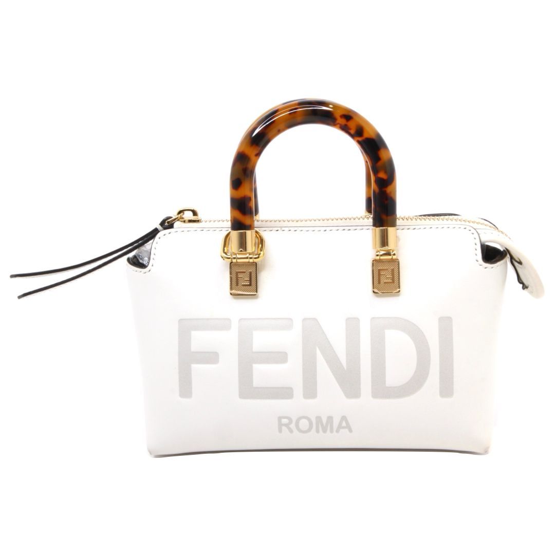 ★【FENDI】フェンディ 8BS067 バイザウェイミニ2wayバッグ ハンドバッグ ショルダーバッグ カーフレザー アイボリー
