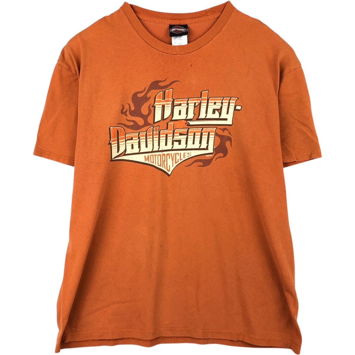 古着 Harley-Davidson ハーレーダビッドソン 鷲柄 イーグル柄 ファイヤーパターン モーターサイクル バイクTシャツ/eaa621616
