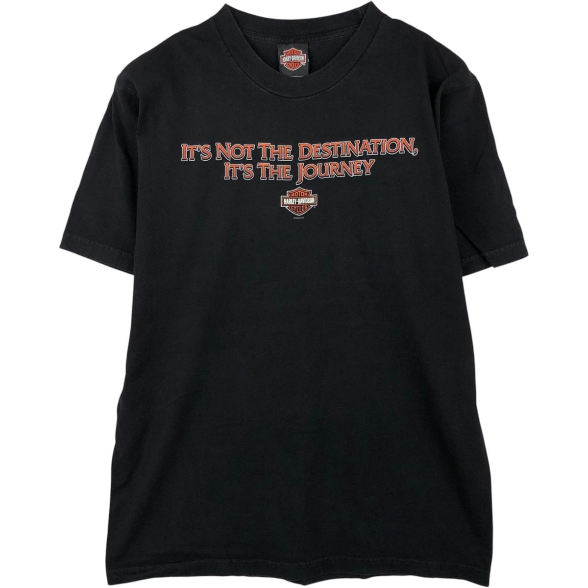 古着 00年代 ハーレーダビッドソン Harley-Davidson ファイヤーパターン モーターサイクル バイクTシャツ USA製 メンズL相当/eaa621602