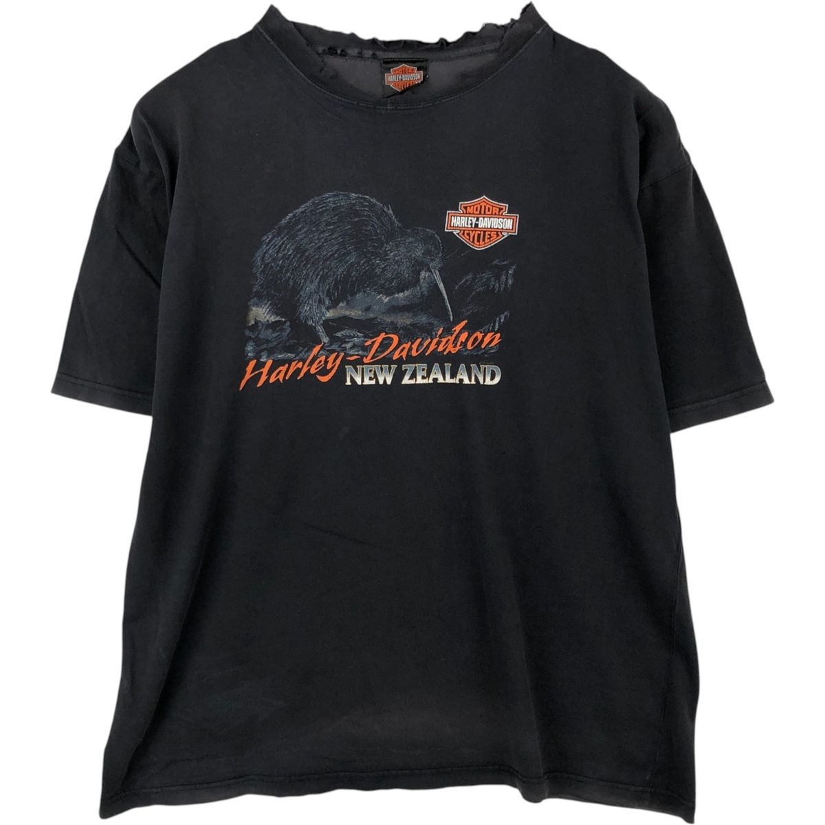 古着 Harley-Davidson ハーレーダビッドソン キーウィ柄 モーターサイクル バイクTシャツ メンズXL相当/eaa621604