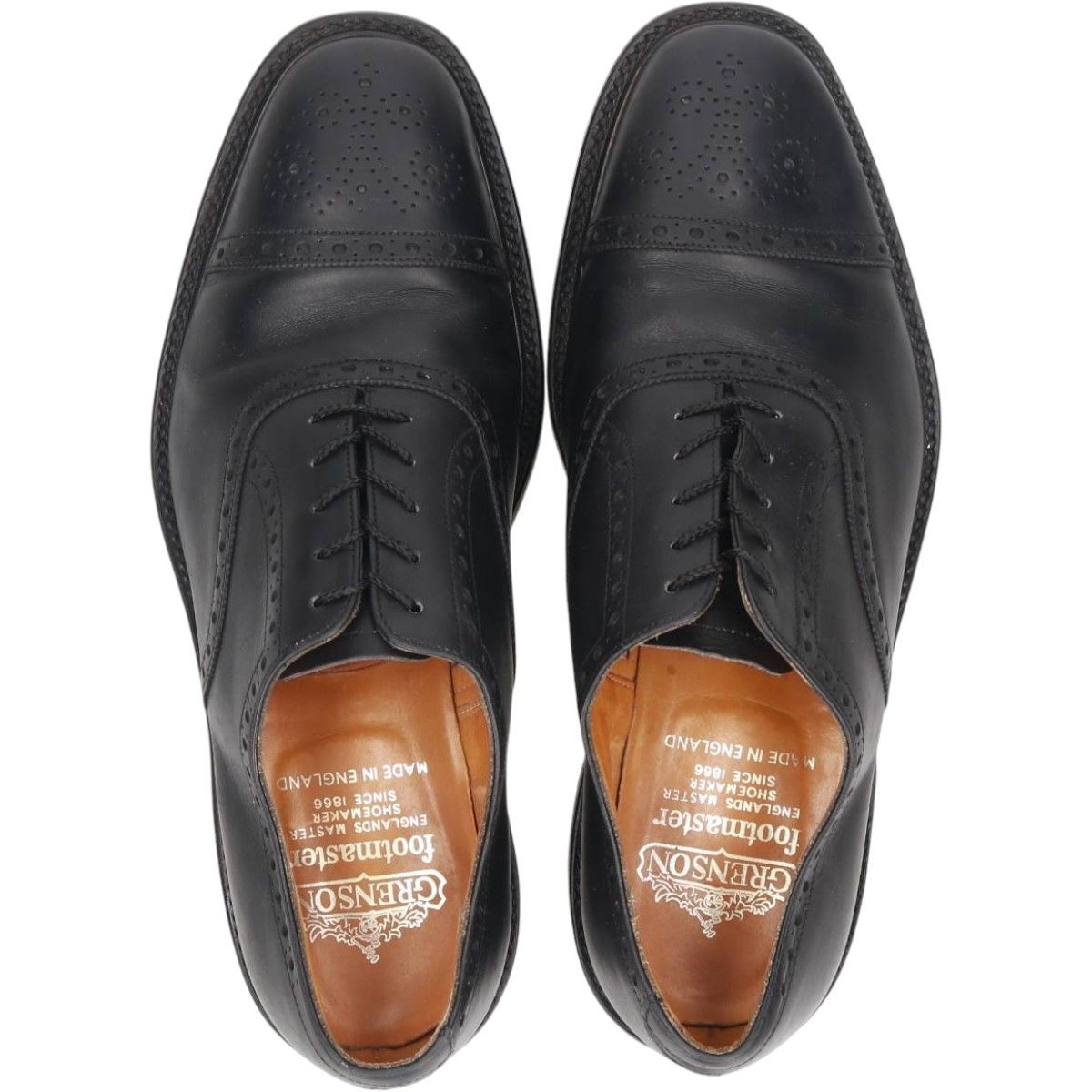 古着 グレンソン GRENSON footmaster セミブローグ ストレートチップ 