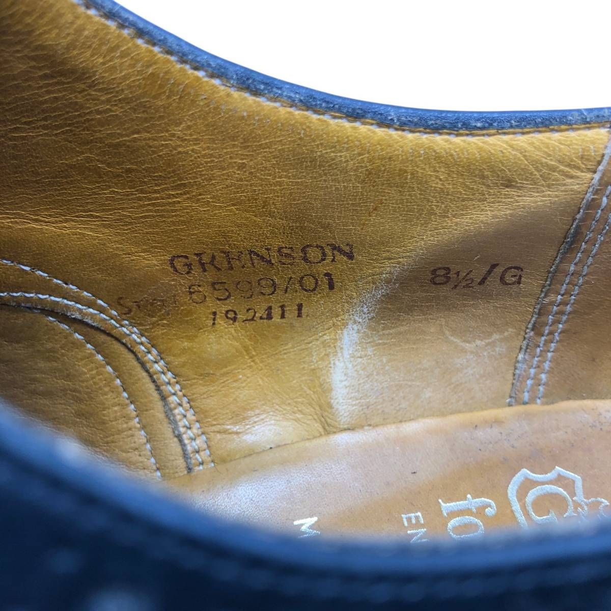 古着 グレンソン GRENSON footmaster セミブローグ ストレートチップ