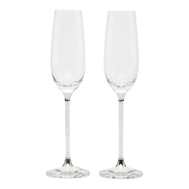 スワロフスキー クリスタルライン シャンパングラス トースティンググラス フルートグラス ペア 255678 クリア ガラス ユニセックス SWAROVSKI【1-0273605】
