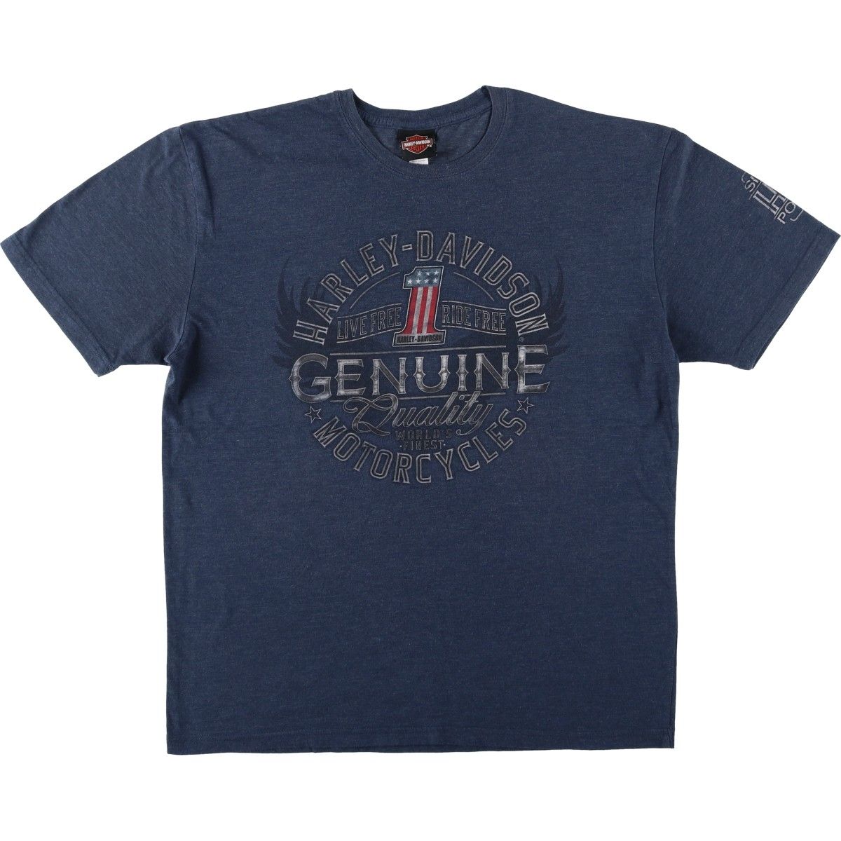古着 ハーレーダビッドソン Harley-Davidson 星条旗柄 モーターサイクル バイクTシャツ メンズXL相当/eaa621036