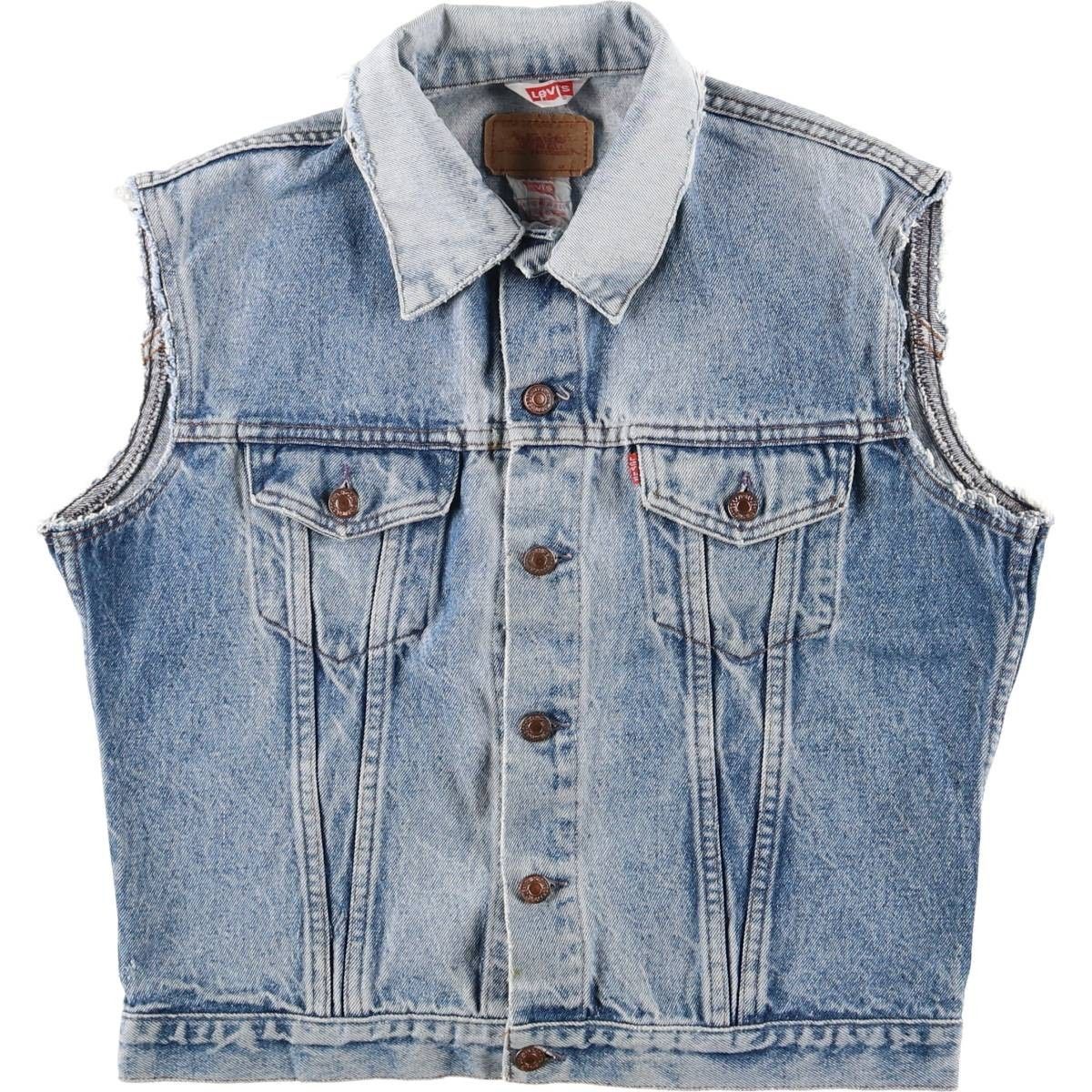 古着 90年代 リーバイス Levi's ユーロモデル デニムベスト フランス製 メンズM相当 ヴィンテージ/eaa605059