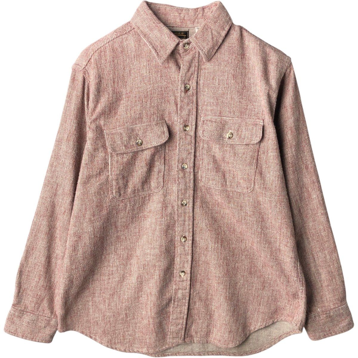 古着 ~90年代 エディーバウアー Eddie Bauer 黒タグ 千鳥格子柄 長袖 フランネルチェックシャツ メンズL相当 ヴィンテージ/eaa646882