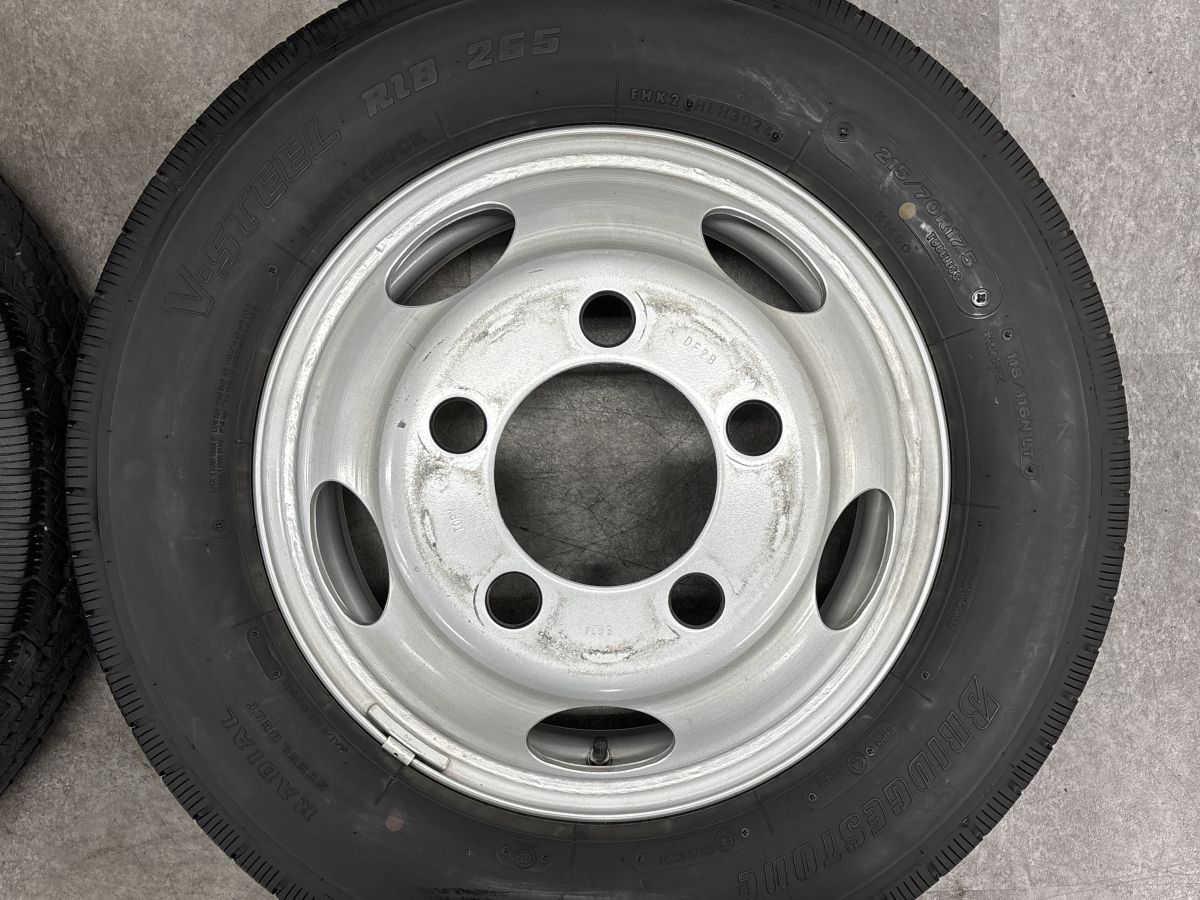 使用僅か】トヨタ コースター 純正 スチール TOPY製 17.5in 6J +120 