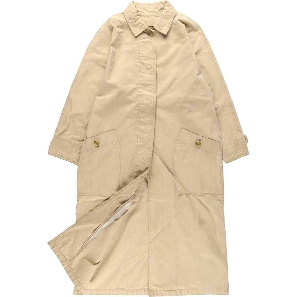 古着 80~90年代 エディーバウアー Eddie Bauer 黒タグ ステンカラーコート バルマカーンコート レディースM相当 ヴィンテージ/eaa620508