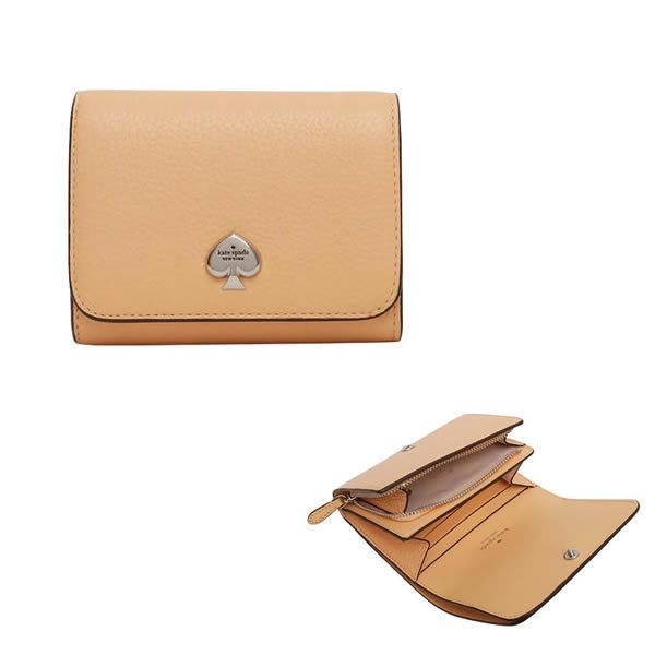 ケイトスペード KATE SPADE 二つ折り財布 折り畳み ケイラ スモール Lジップ ウォレット kk056-801 citrus glaze コーラルオレンジ