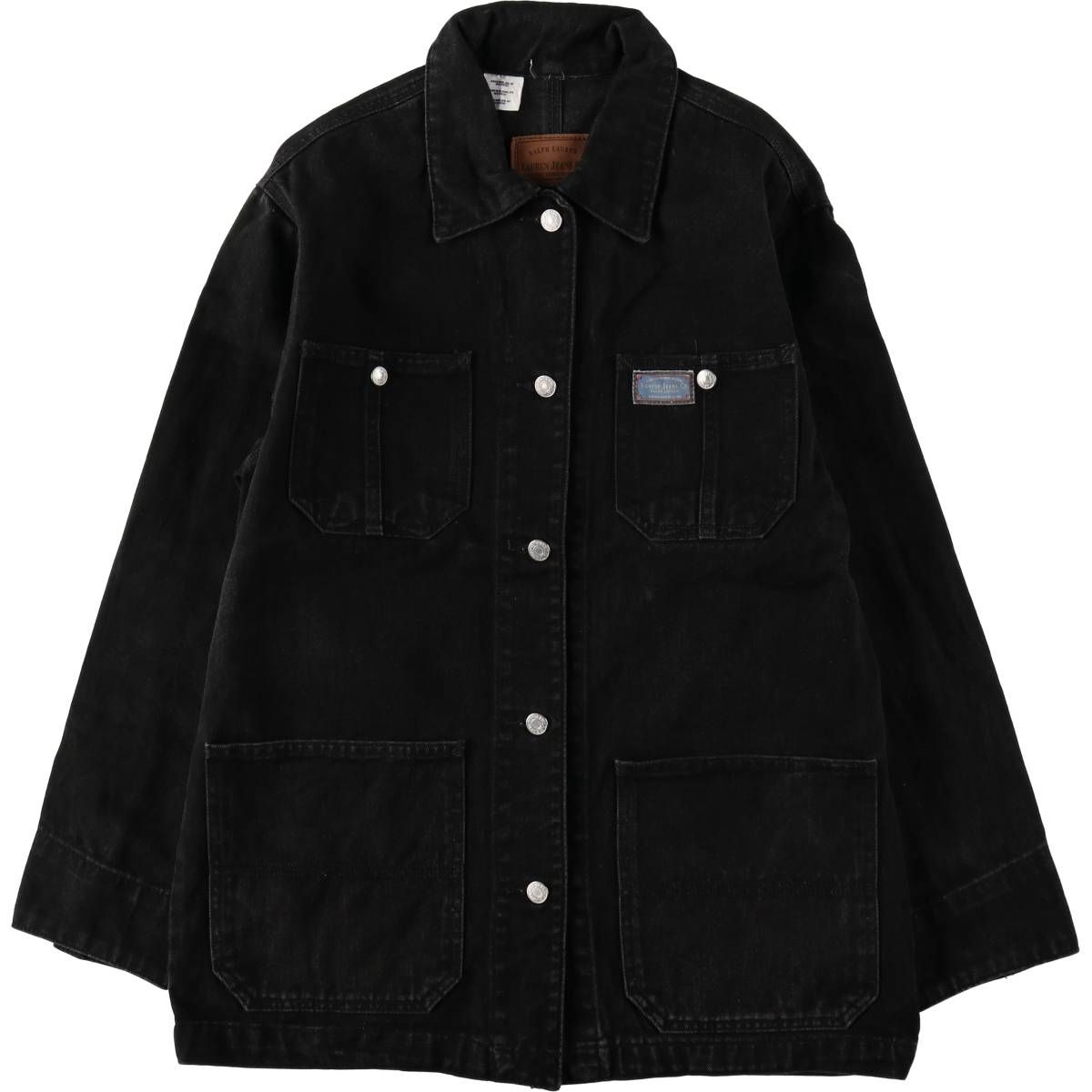 古着 ラルフローレン Ralph Lauren LAUREN JEANS CO ブラックデニムカバーオール レディースM相当/eaa620500