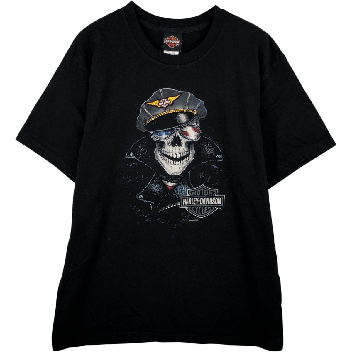 古着 ハーレーダビッドソン Harley-Davidson 鷲柄 イーグル柄 モーターサイクル バイクTシャツ USA製 メンズL相当/eaa621533