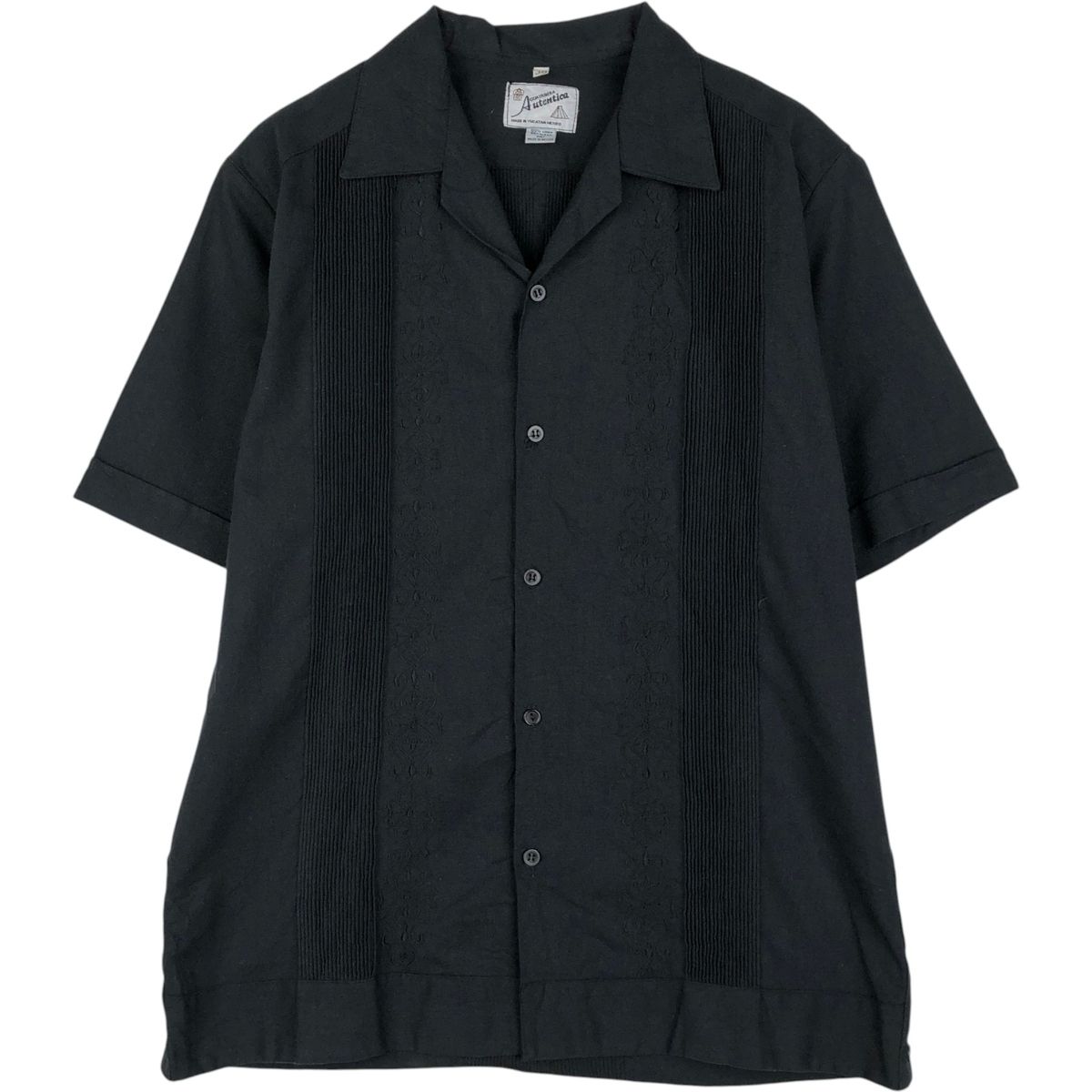 古着 ~90年代 Guayaberas Autenticas 半袖 オープンカラー メキシカンシャツ キューバシャツ ボックスシャツ メンズL相当/eaa641571