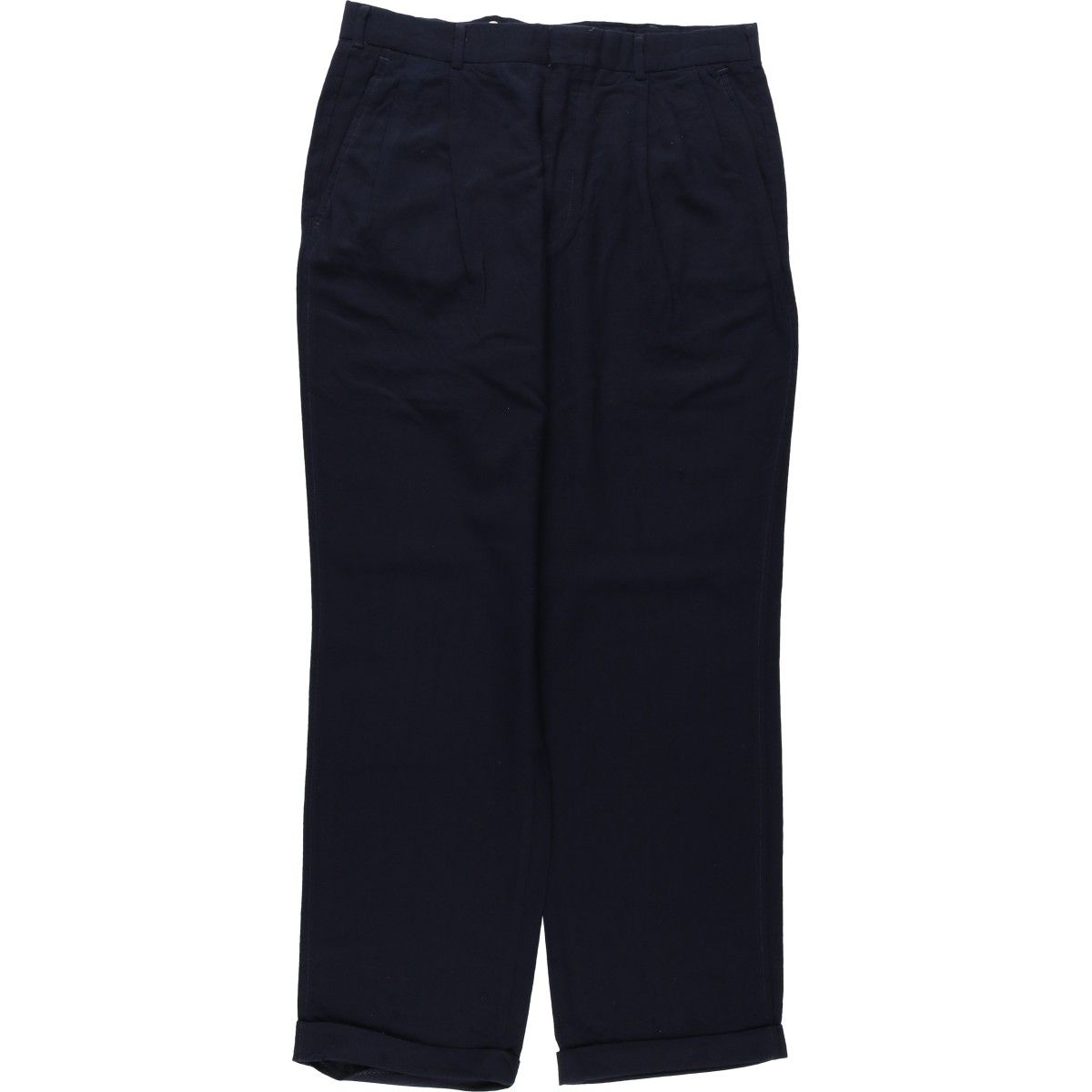 古着 90年代 ランズエンド LANDS'END ツータック ウールパンツ スラックス USA製 メンズw33相当 ヴィンテージ/eaa643168