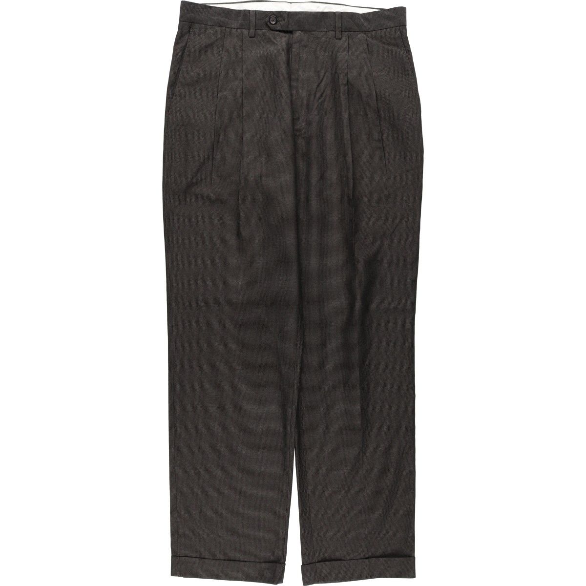 古着 ラルフローレン Ralph Lauren LAUREN ローレン チェック柄 ツータック スラックスパンツ メンズw34相当/eaa643180