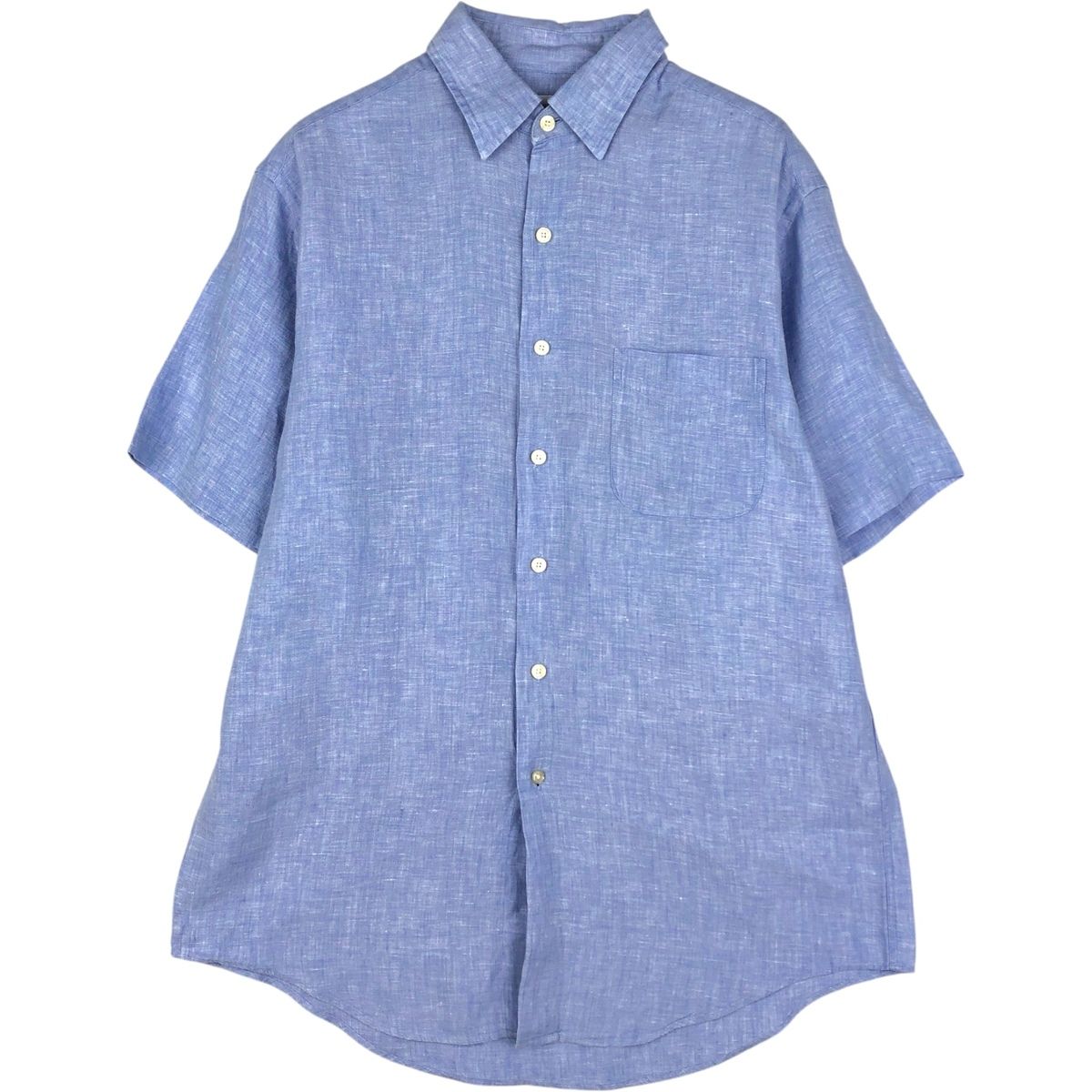 古着 ブルックスブラザーズ Brooks Brothers Est.1818 半袖 リネンシャツ メンズM相当/rab182081