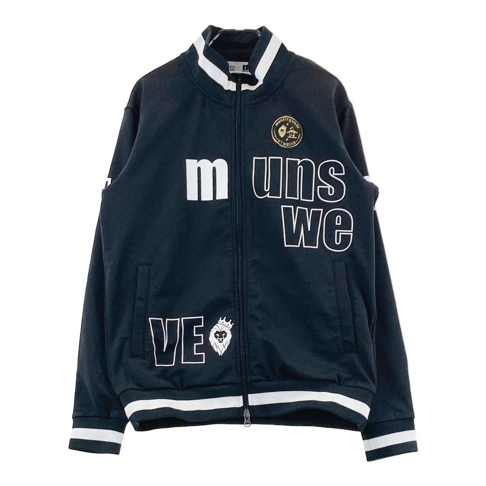 サイズ：M MUNSING WEAR マンシングウェア ×V12 裏起毛 ジップジャケット ブラック系 [240101712501] ゴルフウェア メンズ ストスト