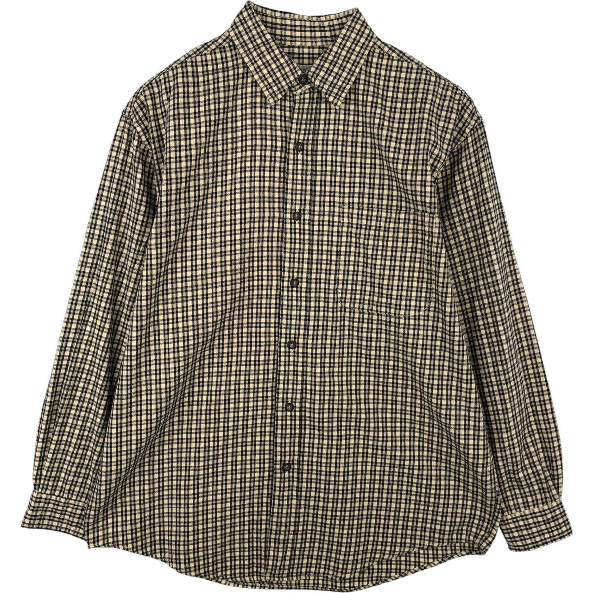 古着 エディーバウアー Eddie Bauer 長袖 ライトネルチェックシャツ メンズM相当/eaa647200