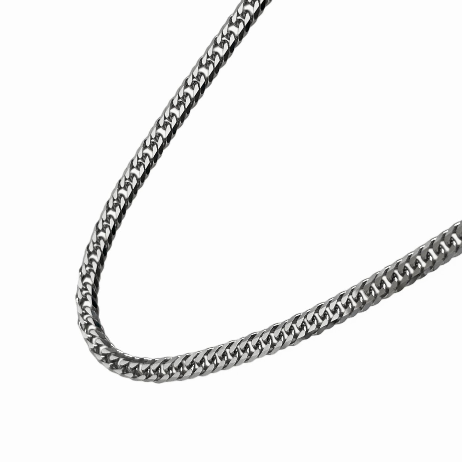 喜平 PT1000 ネックレス ダブル6面 純プラチナチェーン 50cm　10g シルバー 造幣局刻印付 ユニセックス