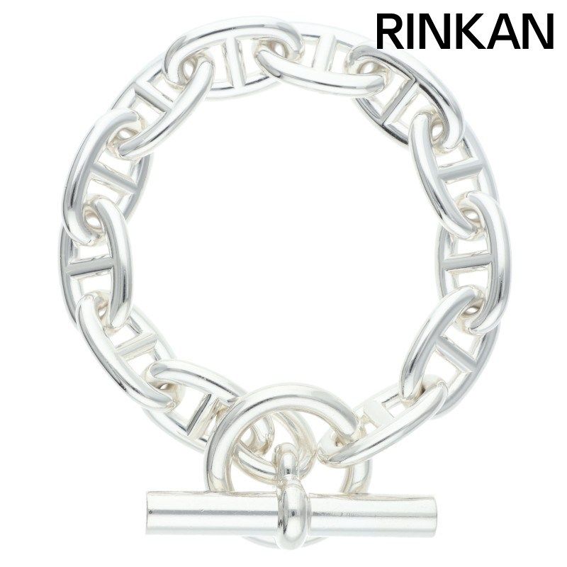 エルメス Chaine d'Ancre TGM シェーヌダンクルTGMシルバーブレスレット メンズ 12LINK
