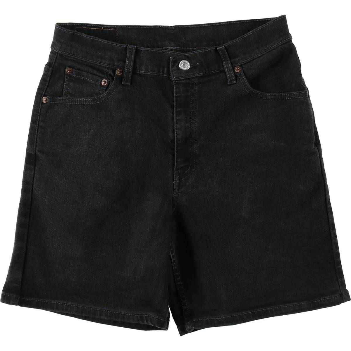 古着 00年代 リーバイス Levi's 550 RELAXED FIT ブラックデニムショーツ ショートパンツ レディースL(w30)相当/eaa646989
