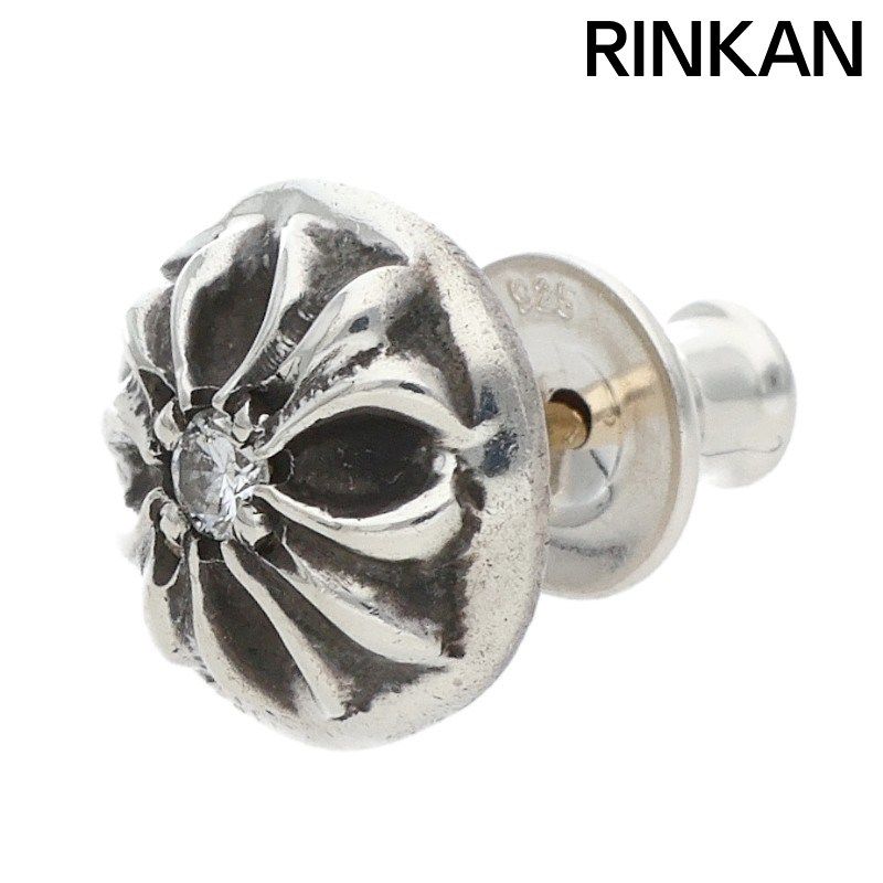 クロムハーツ STUD CRSBLL DIA/クロスボールスタッド 1ダイヤ/シルバーピアス メンズ