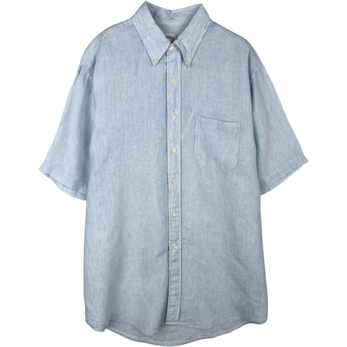 古着 ブルックスブラザーズ Brooks Brothers 346 半袖 ボタンダウン ストライプシャツ メンズL相当/rab182083