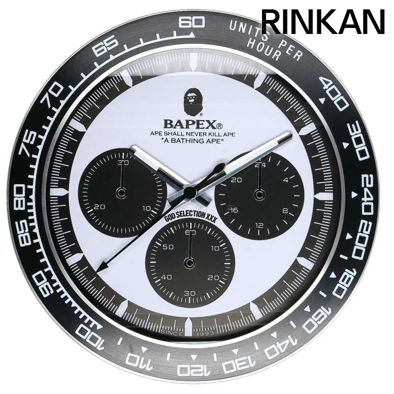 ゴッドセレクショントリプルエックス ×アベイシングエイプ A BATHING APE BAPEX WALL CLOCK 掛け時計 メンズ