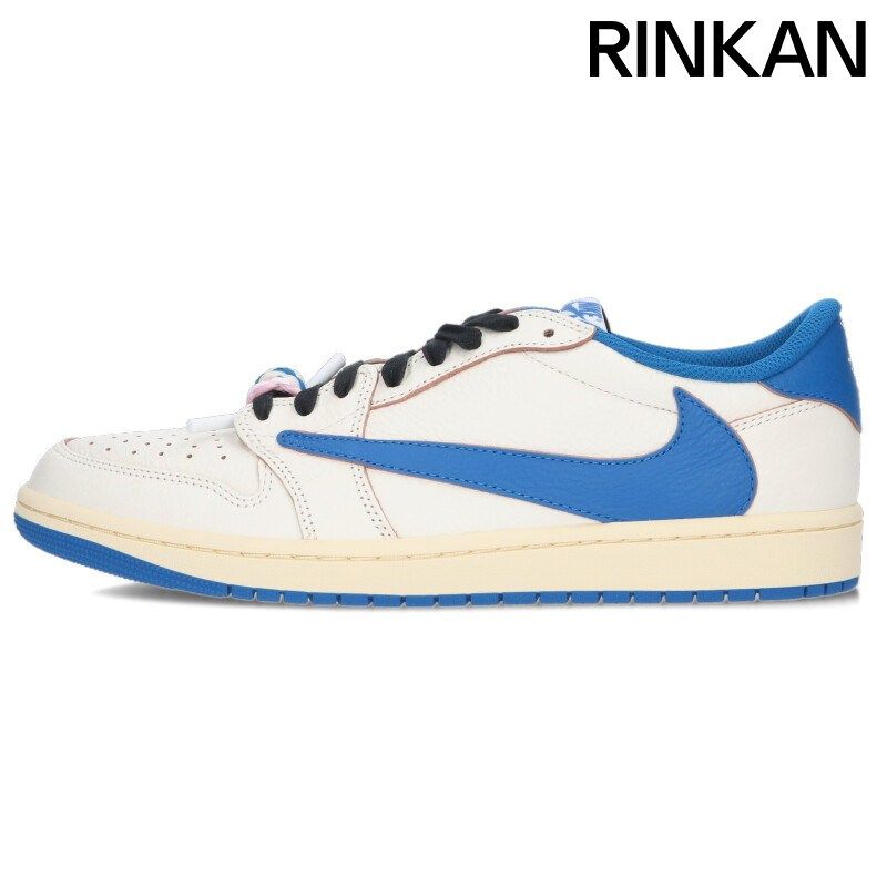 ナイキ ×トラヴィススコット Travis Scott AIR JORDAN 1 LOW OG SP FRAGMENT DM7866-104 エアジョーダン1ローセイルミリタリーブルースニーカー メンズ 28.5cm