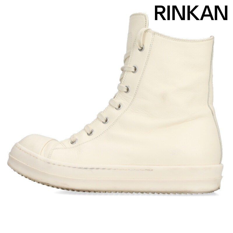 リックオウエンス RAMONES ラモーンズレザーハイカットスニーカー メンズ 41