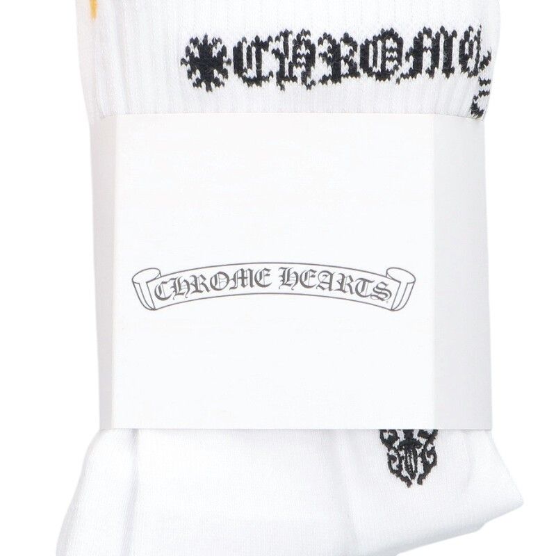 クロムハーツ SOCKS 3PK 英字ロゴ靴下 レディース M - メルカリ