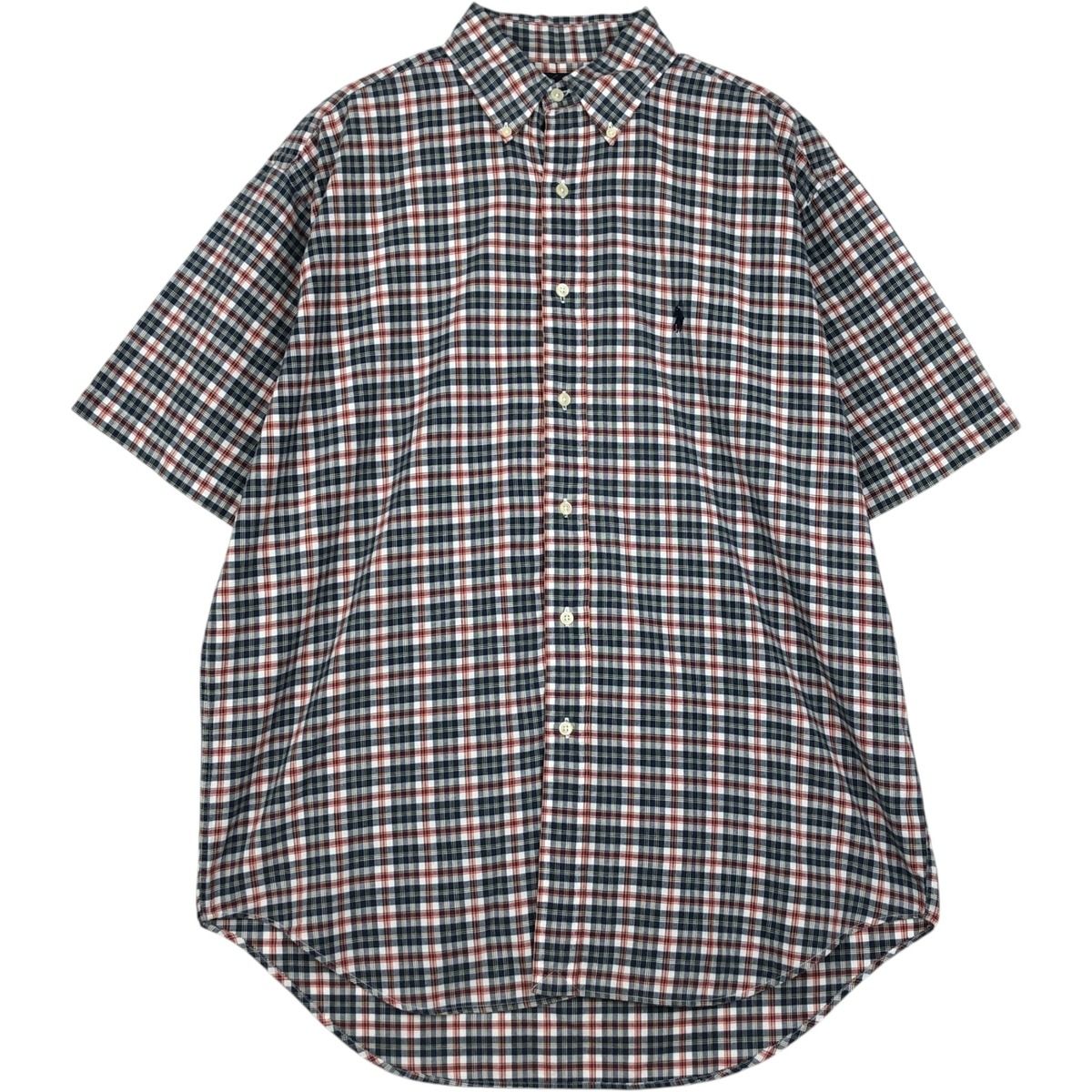古着 ラルフローレン Ralph Lauren BLAKE 半袖 ボタンダウン チェックシャツ メンズM相当/eaa623631