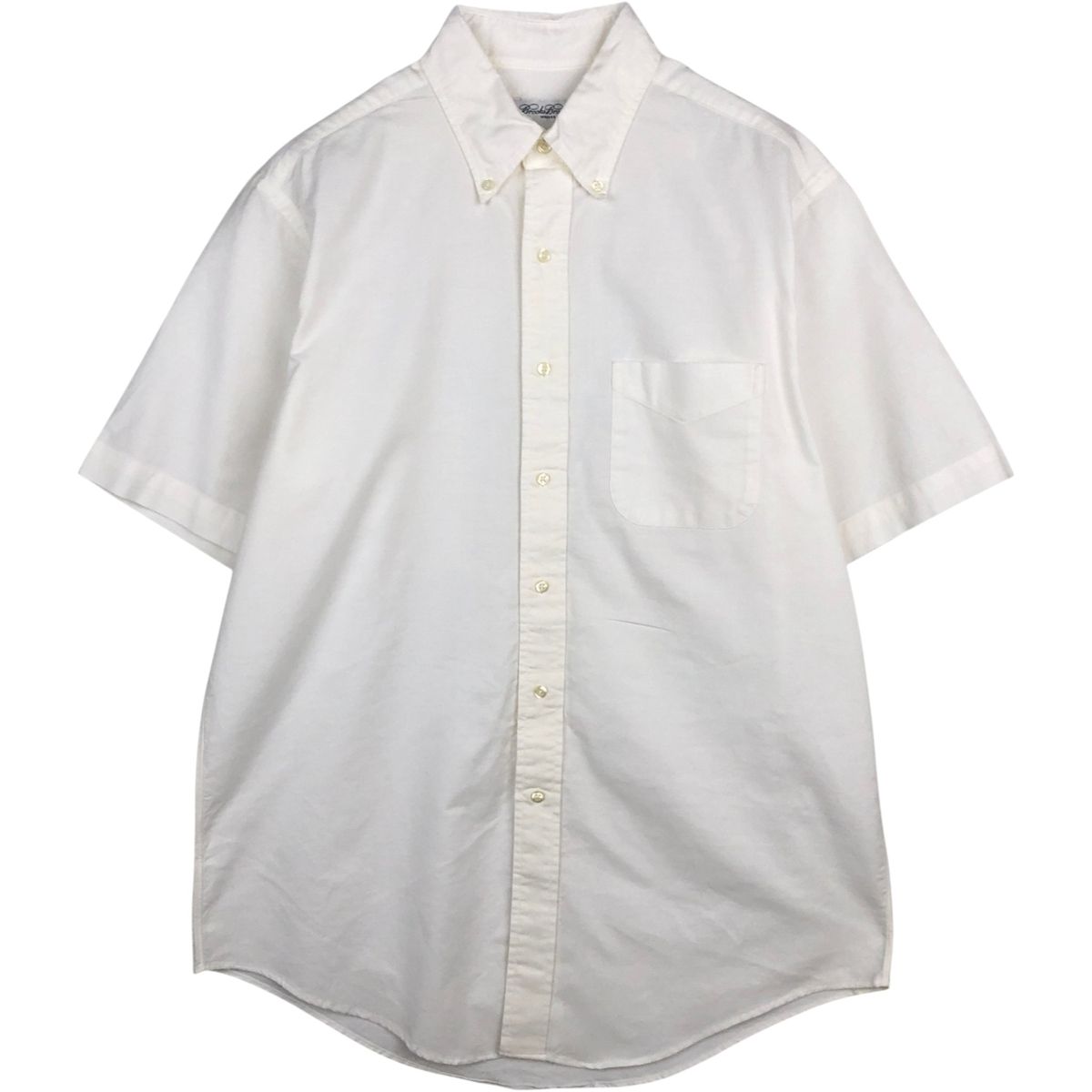 古着 ブルックスブラザーズ Brooks Brothers MAKERS 半袖 ボタンダウンシャツ USA製 メンズL相当/eaa623245