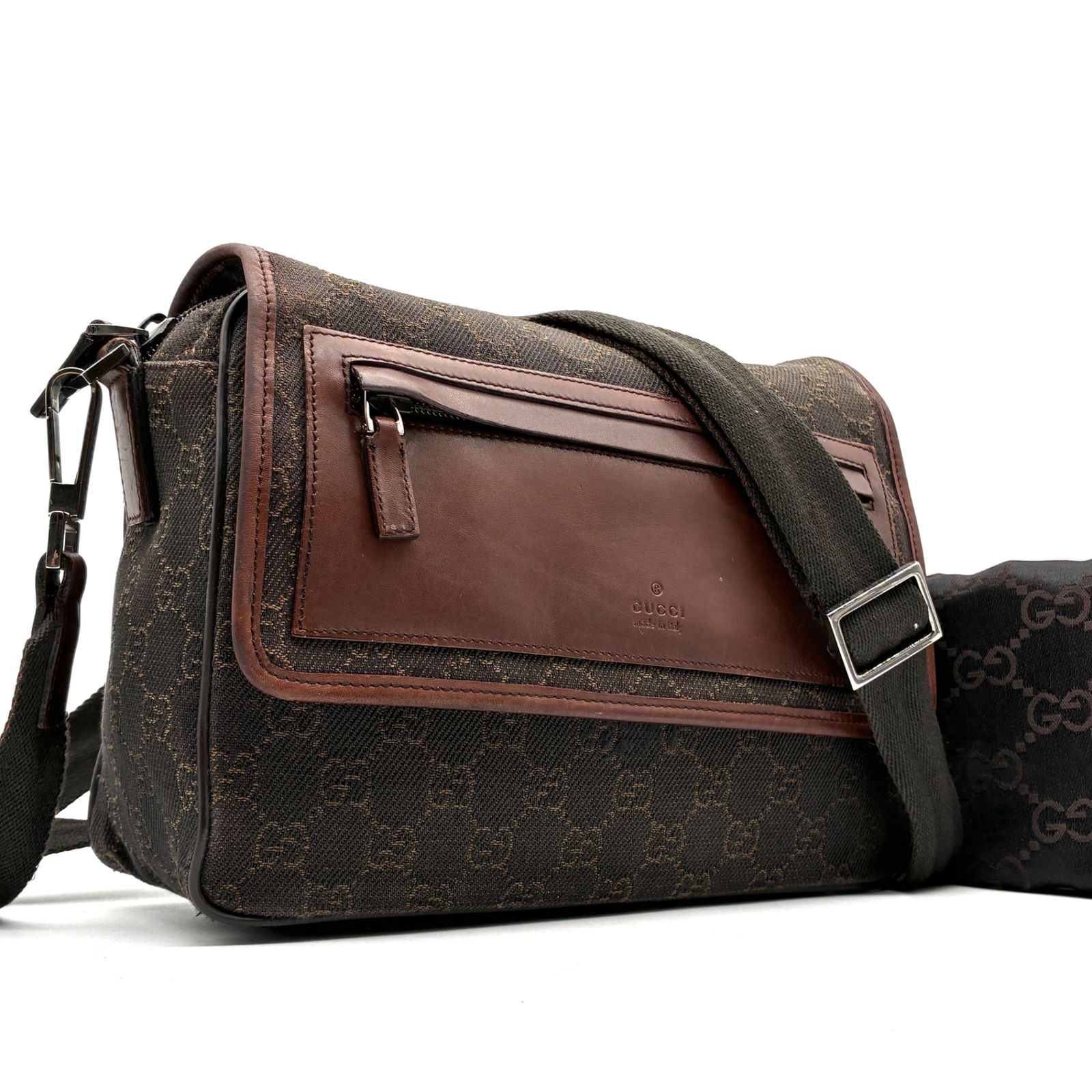 グッチ GGキャンバス ショルダー メッセンジャーバッグ 91762 ブラウン グッチ GUCCI ショルダーバッグ メッセンジャーバッグ フラップ GG