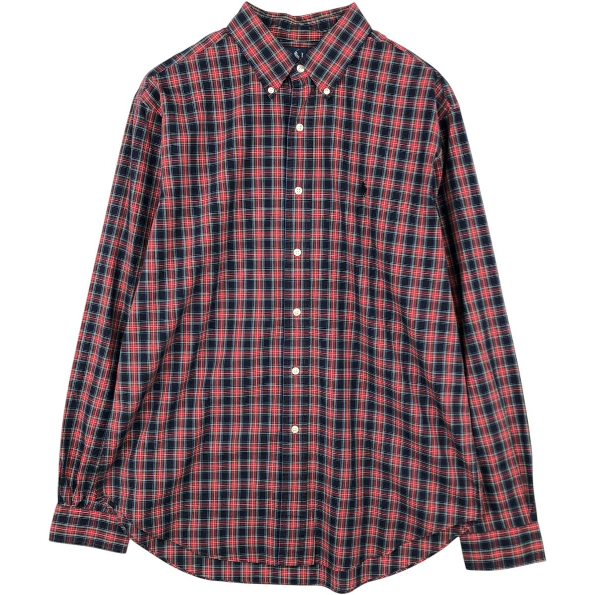 古着 ラルフローレン Ralph Lauren CLASSIC FIT 長袖 ボタンダウンチェックシャツ メンズL相当/eaa622259