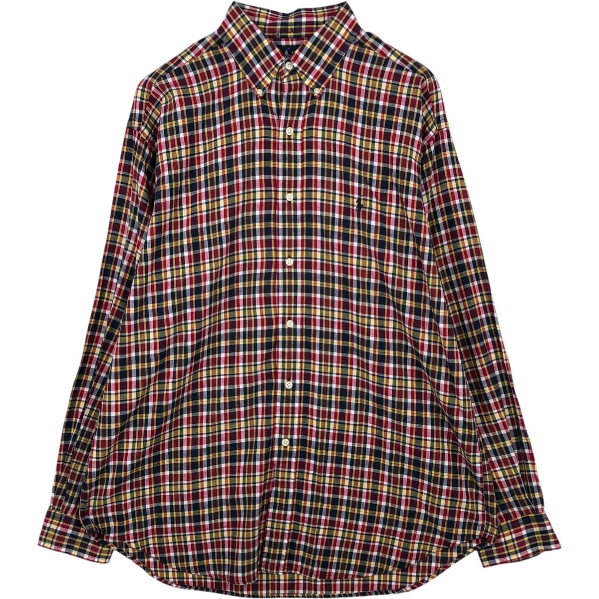 古着 ラルフローレン Ralph Lauren BLAKE 長袖 ボタンダウンチェックシャツ メンズL相当/eaa622249