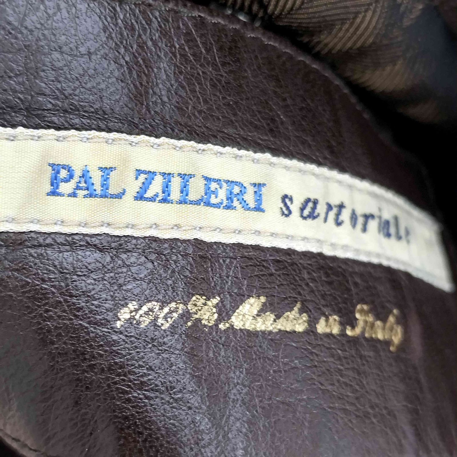PAL ZILERI 80s イタリア製 カバーオール パルジレリ PAL ZILERI イタリア製 タンニン レザー フラップポケット