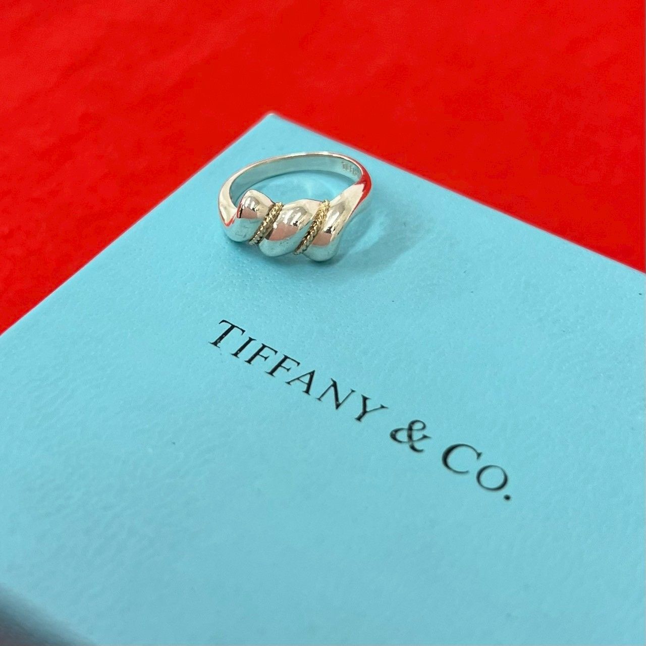 極 美品 TIFFANY&Co. ティファニー ツイストロープ リング シルバー925