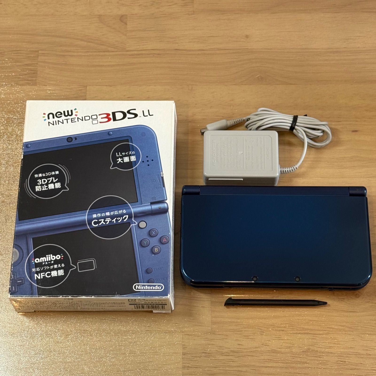 6-054【良品・上IPS】Newニンテンドー3DS LL メタリックブルー 箱付き